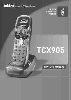 Uniden Cordless Telephone TCX905-page_pdf